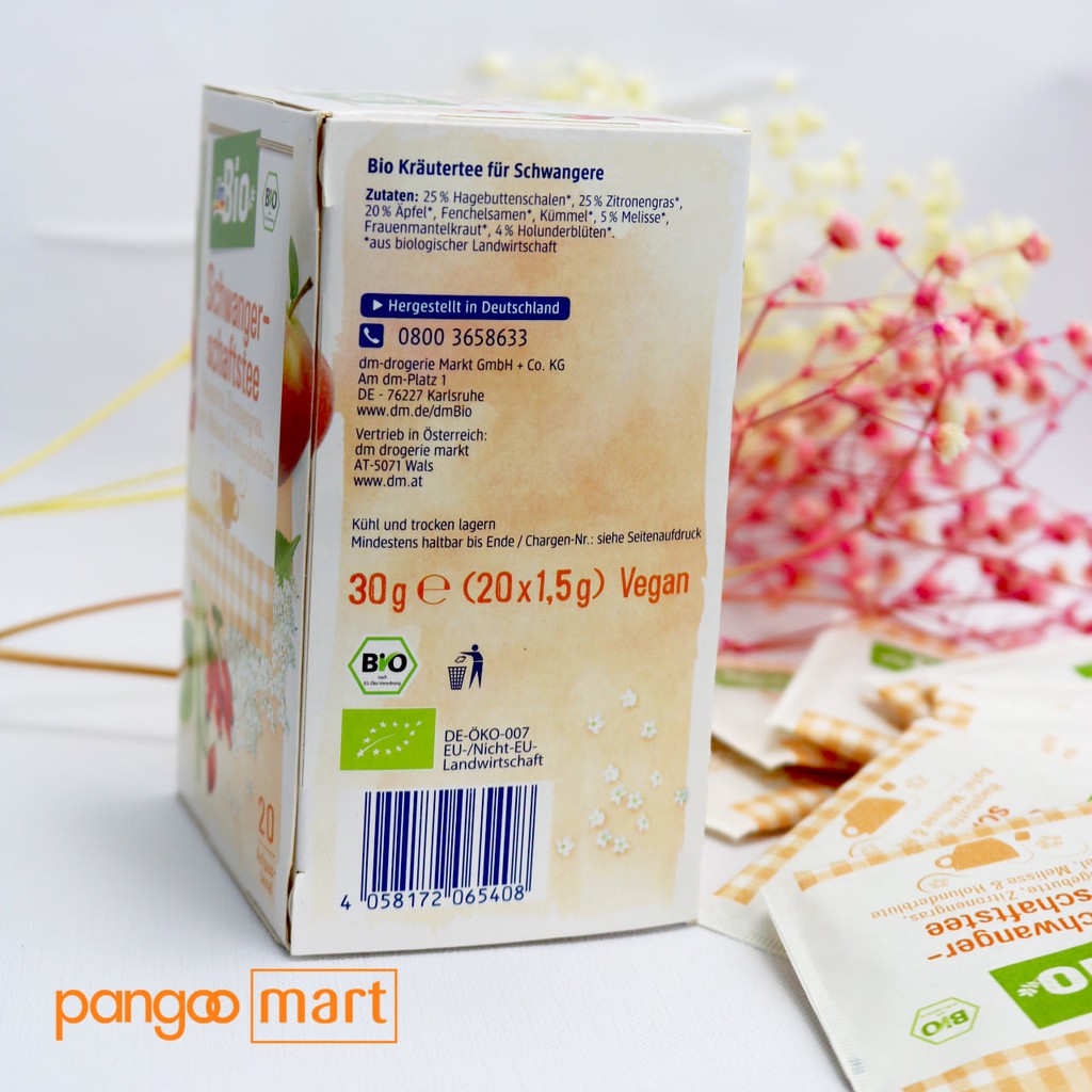 [HCM]Trà cho bà bầu dmBIO Schwangerschaftstee 30 g nhập khẩu Đức