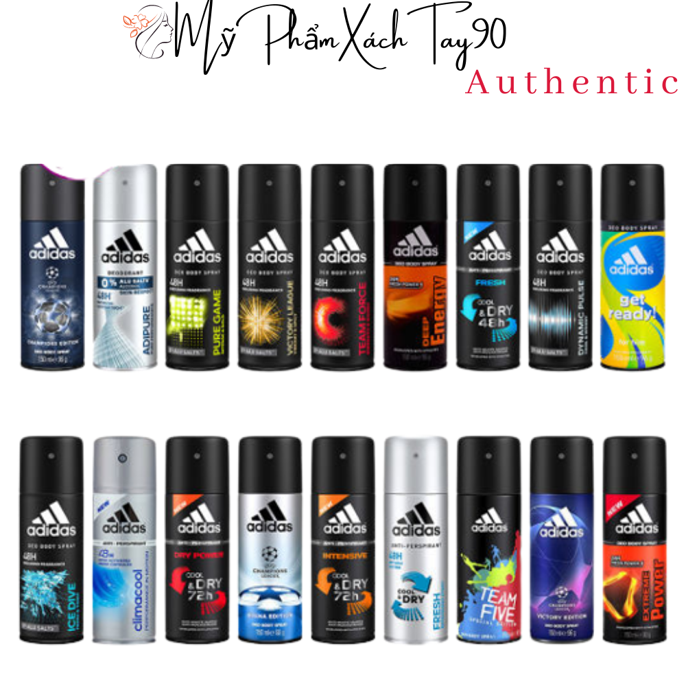 HCM- Xịt khử mùi adidas team force ice dive adipure xịt thơm toàn thân