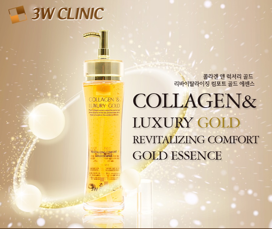 Tinh chất Serum 3W Clinic 24k  collagen luxury gold 150ml Hàn Quốc dưỡng trắng da chống lão hóa
