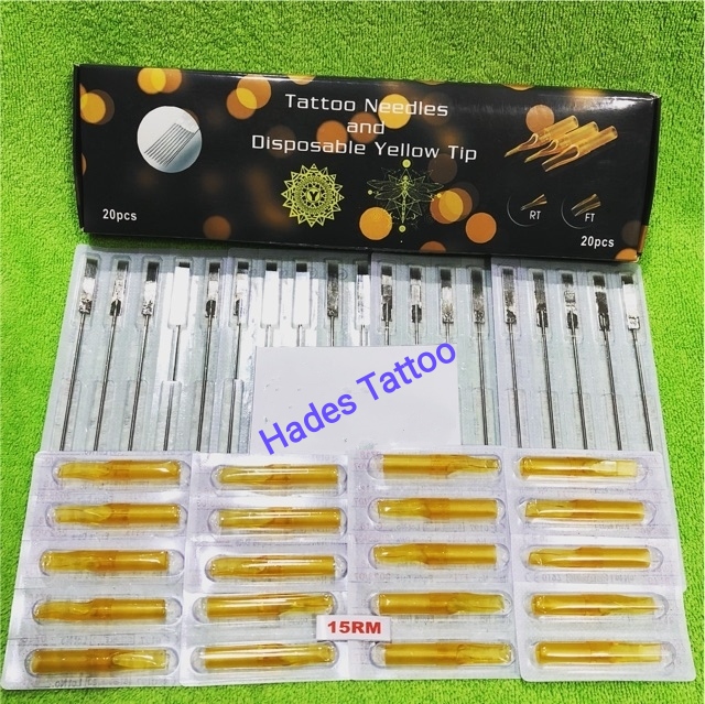 Hộp kim xăm + ngòi 7RL đi nét ( 20 kim + 20 ngòi )