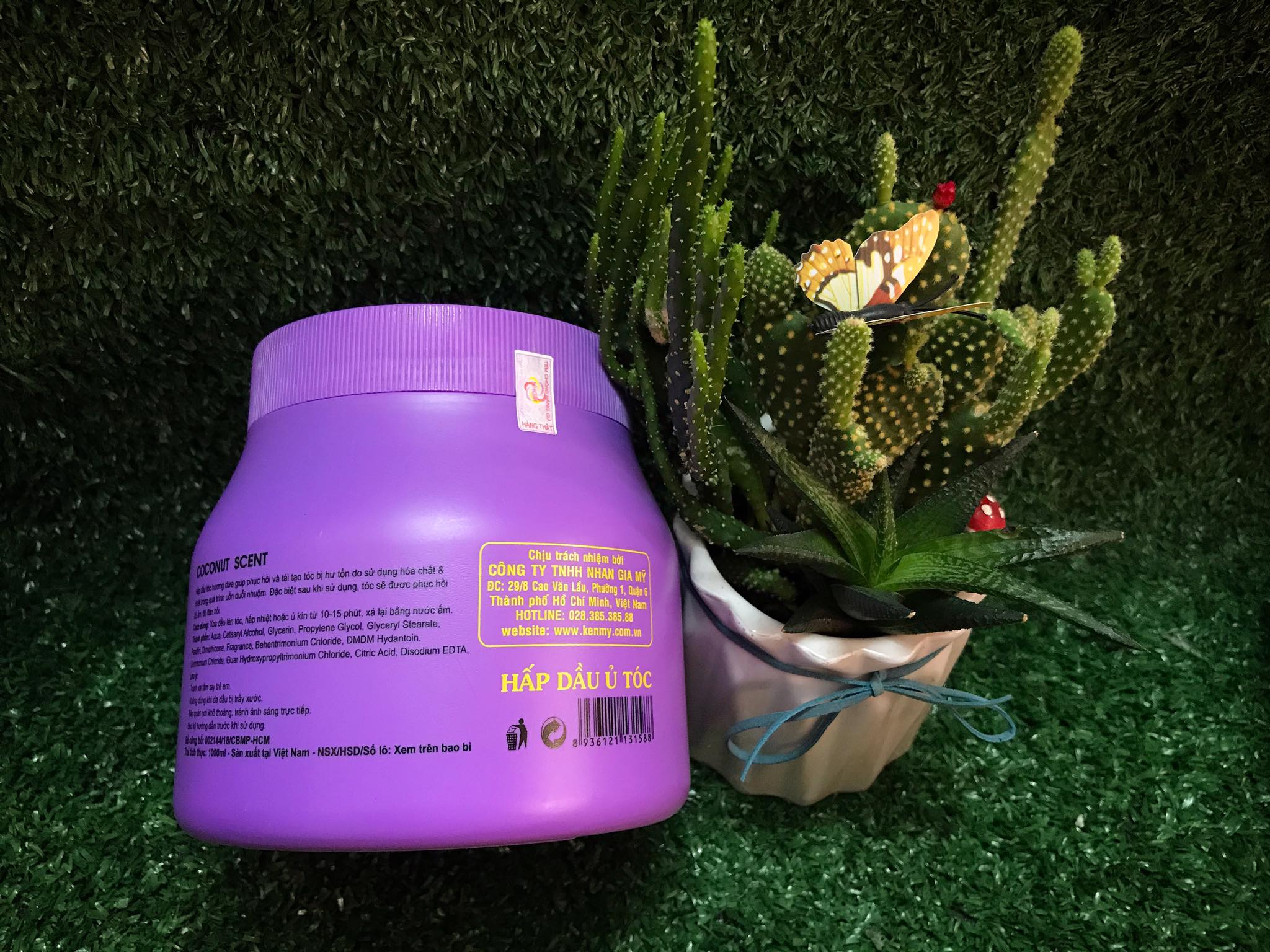 HẤP dầu  KENIMY 1000ML hương dừa sữa , phục hồi tóc .