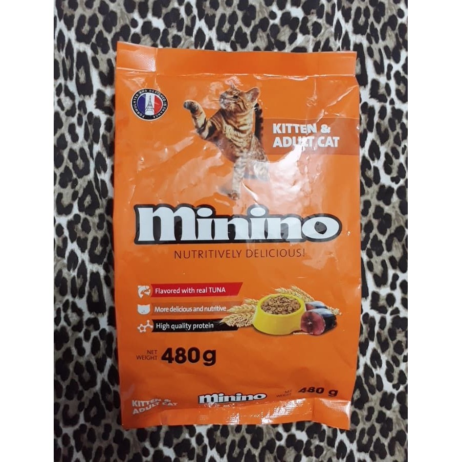 [Q12]Thức ăn hạt cho mèo Minino Tuna Flavored 480 gr