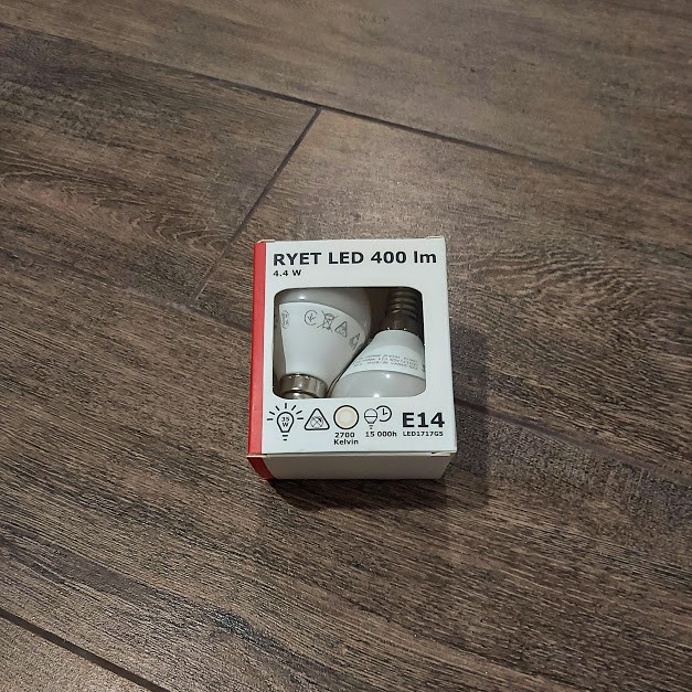 BÓNG ĐÈN LED E14 IKEA CHÍNH HÃNG – RYET  (1 bóng)