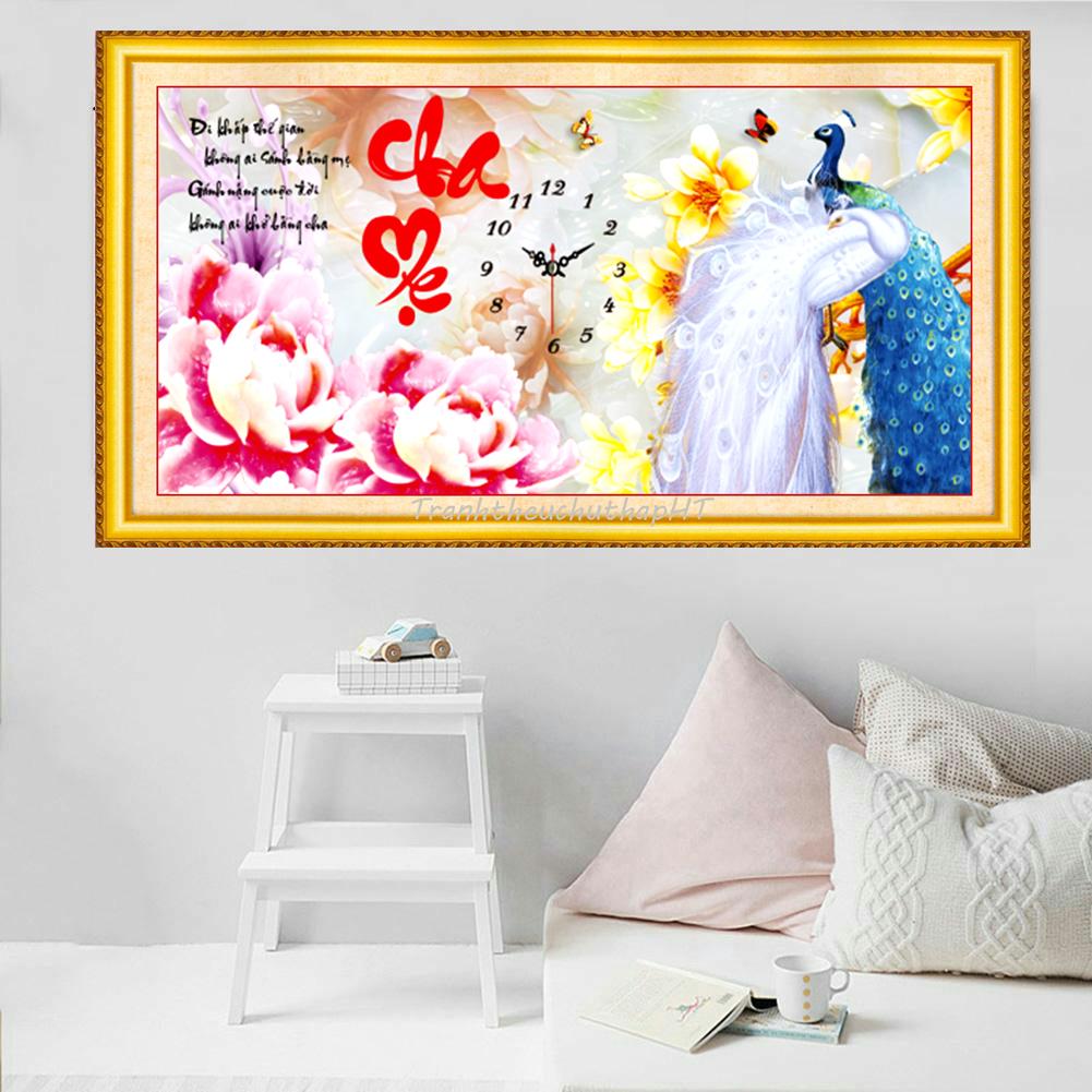 Tranh Đính Đá CON TRÂU (ĐÁ ABC CAO CẤP). Kích Thước: 30cm x 36cm