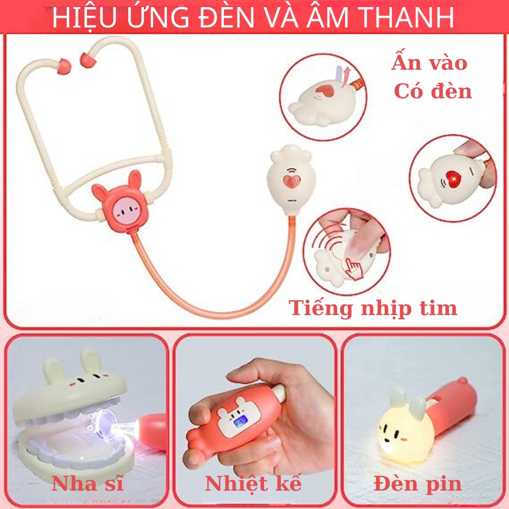 Đồ chơi bác sĩ, Hộp cứu thương bác sĩ thỏ cho bé