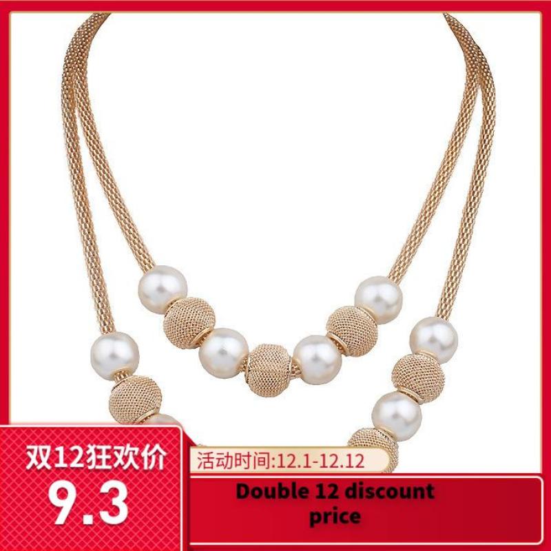Châu Âu Thời Trang Đường Phố Snap New Pearl Vòng Cổ Nữ Nữ Dây Chuyền