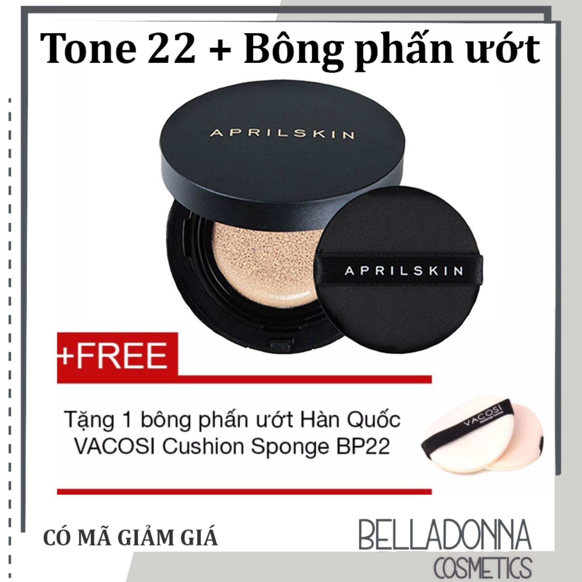 HCMPhấn nước April Skin Black Magic Snow Cushion 15g + Tặng 1 bông phấn