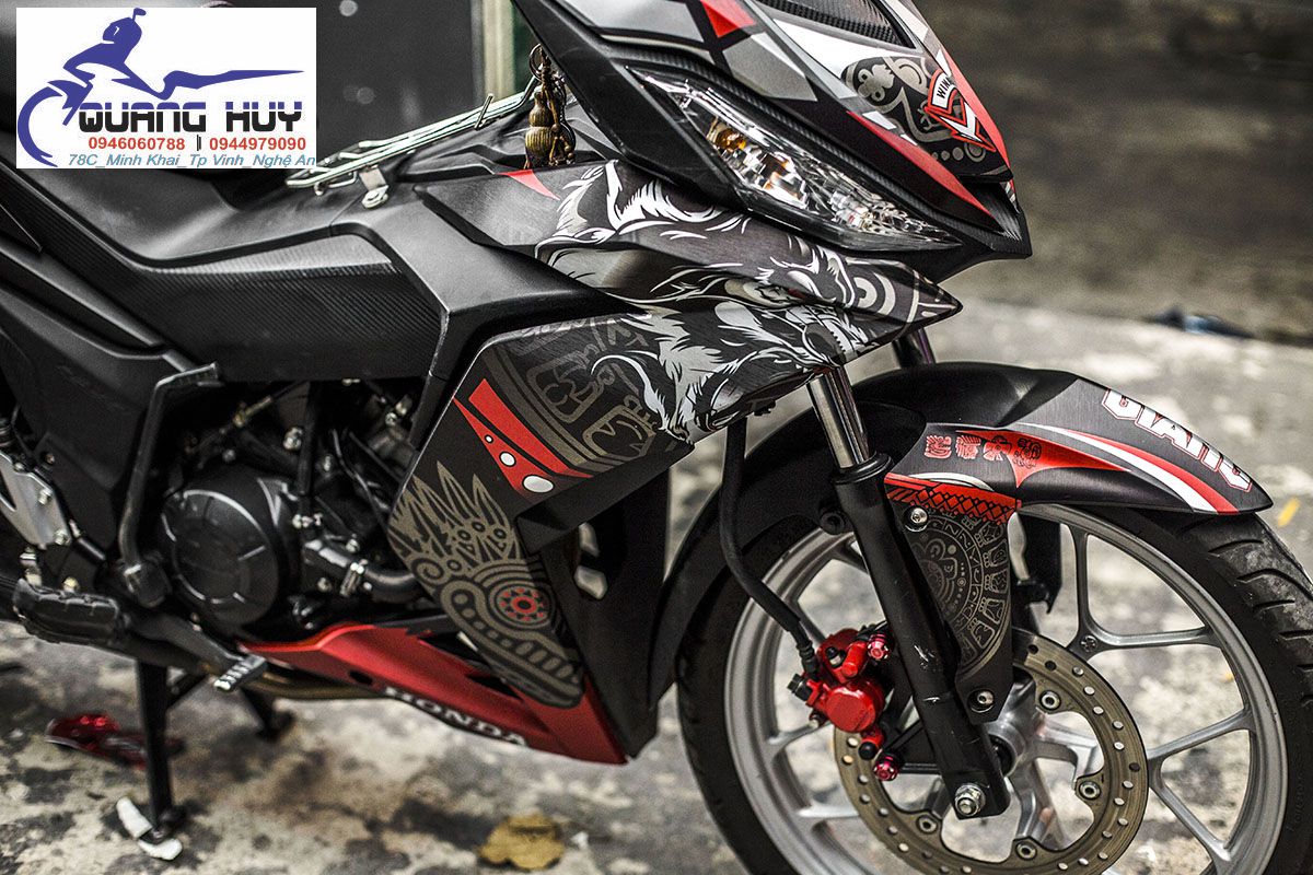 Tem Trùm Winner 150 Đỏ Đen Sói,Team Decal Winner 150 WOLF