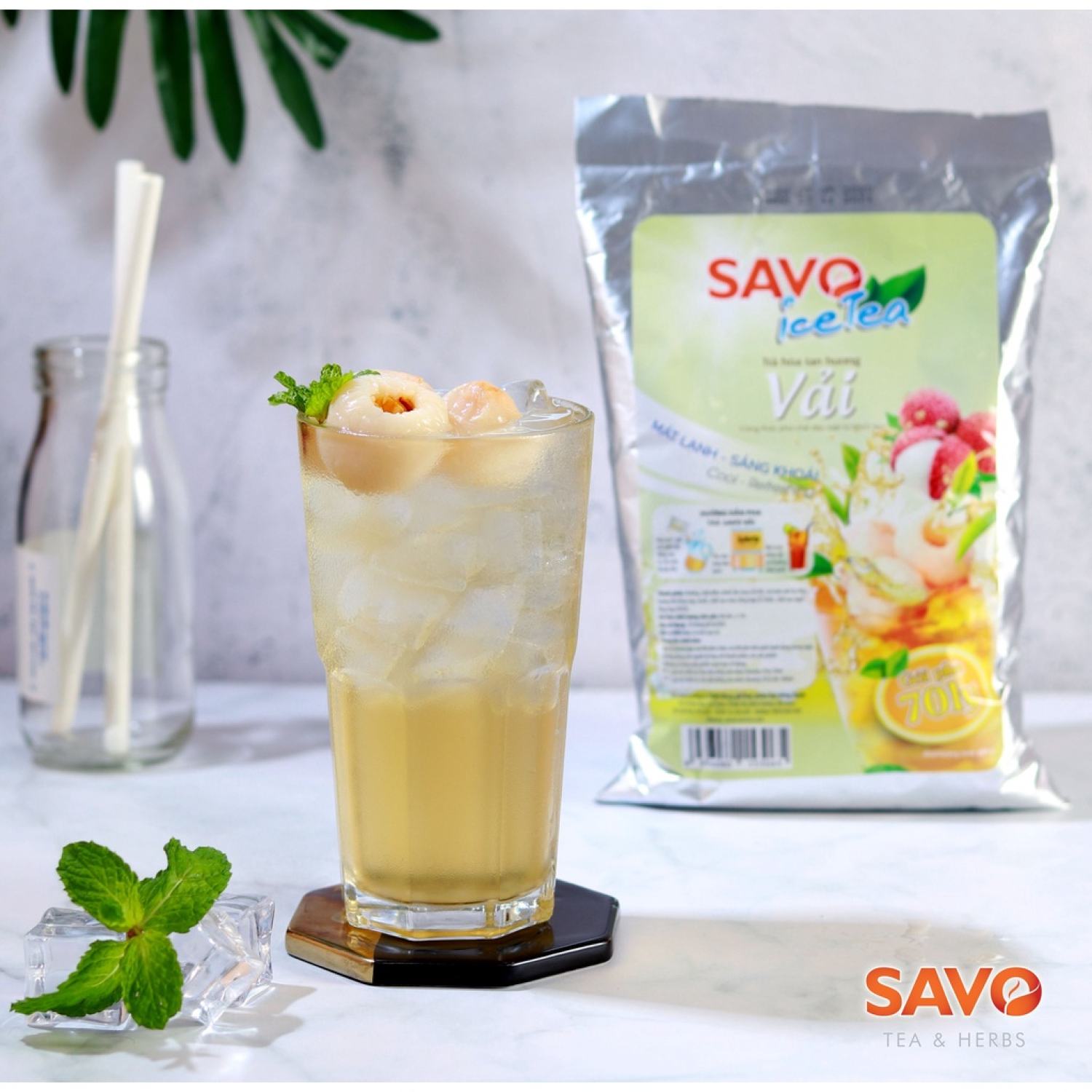 Trà vải hòa tan SAVO (Túi 800g)