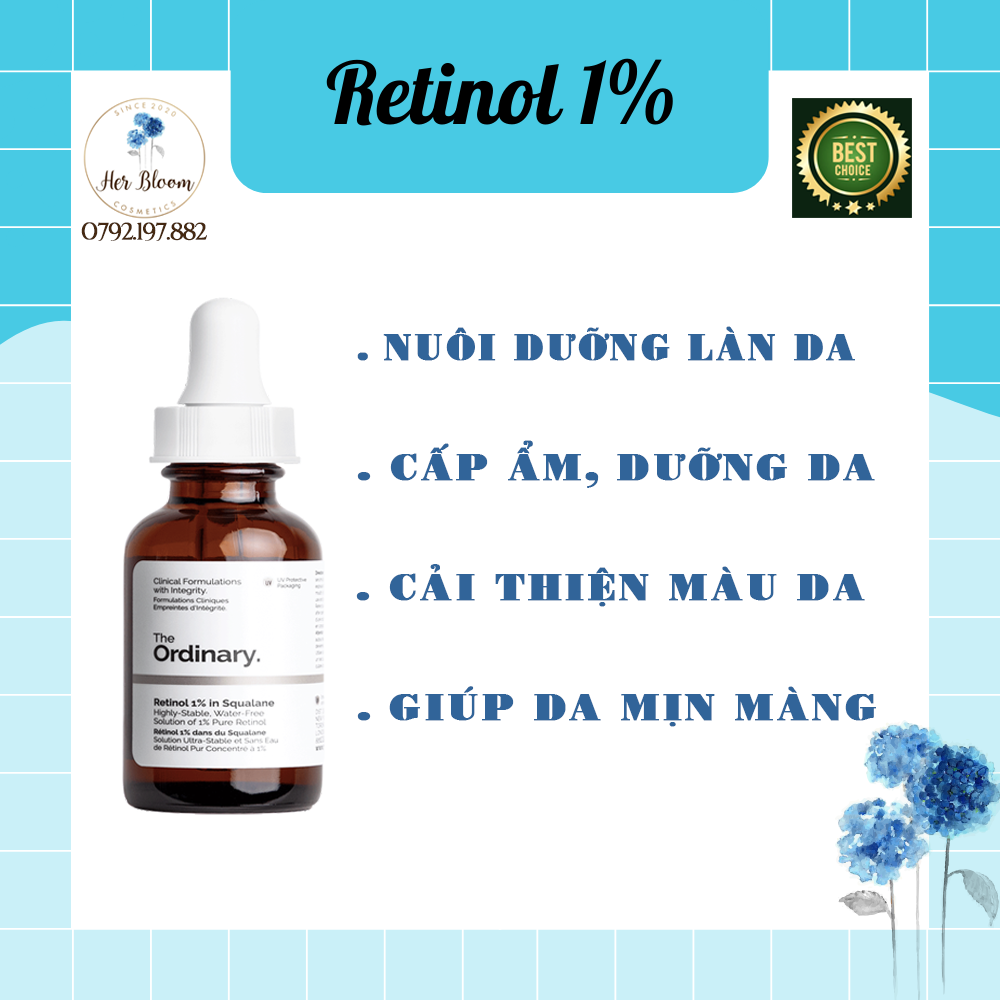 [BẢN CANADA-THE ORDINARY]-Tinh chất chống lão hóa-Retinol 1% In Squalane