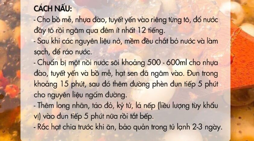 Combo 3 set chè dưỡng nhan 10 vị (chè tuyết yến - bồ mễ - nhựa đào thơm ngon, thanh mát) - Thảo dược Hạnh Nguyên