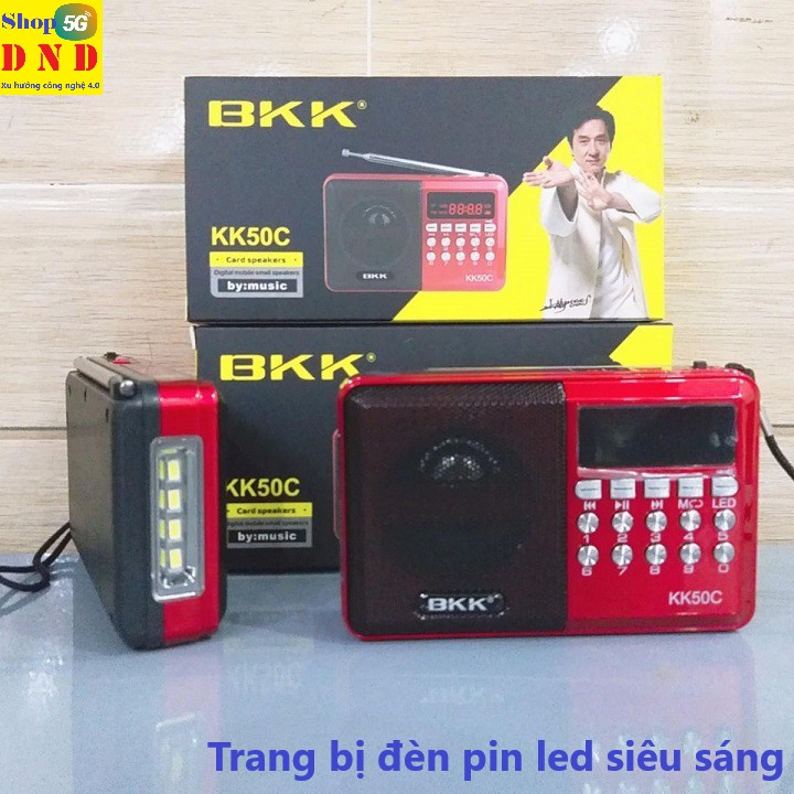 Loa BKK KK50C Nghe Nhạc USB, Thẻ Nhớ, đài FM, Nghe Pháp Có Đèn Pin