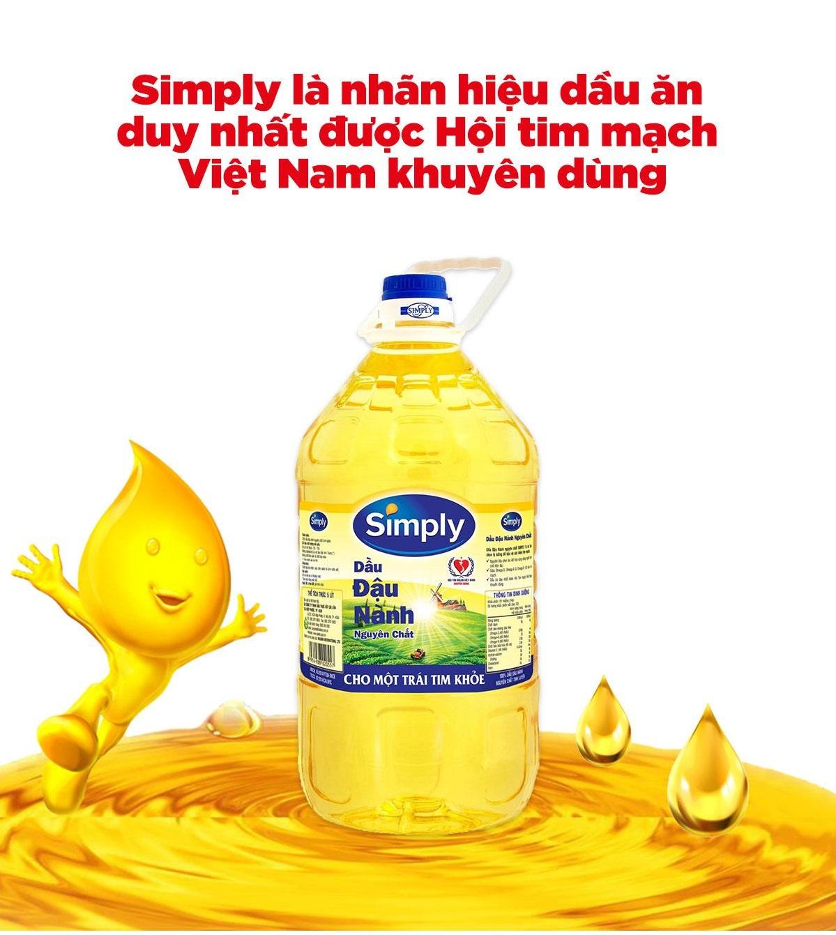 Dầu ăn đậu nành Simply 5L
