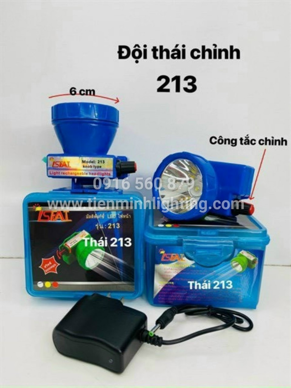 ĐÈN ĐỘI ĐẦU NĐ 213 (ĐỘI CHỈNH),  DÙNG LIÊN TỤC 4 - 6 GIỜ