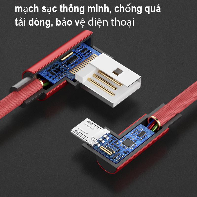 Cáp sạc nhanh Micro USB Cho dòng máy Samsung, Vivo dài 2m - V8 Micro