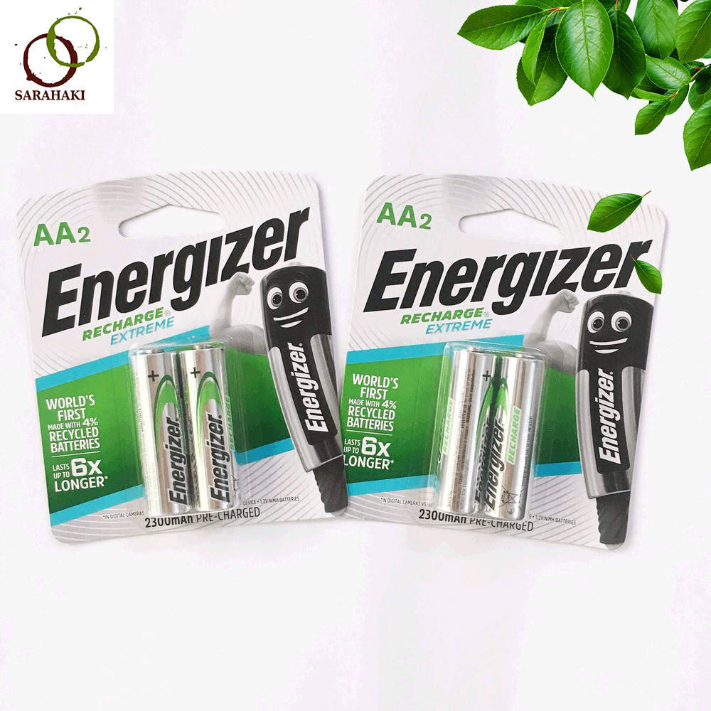 Combo 2 vỉ pin sạc aa energizer 2300mah
