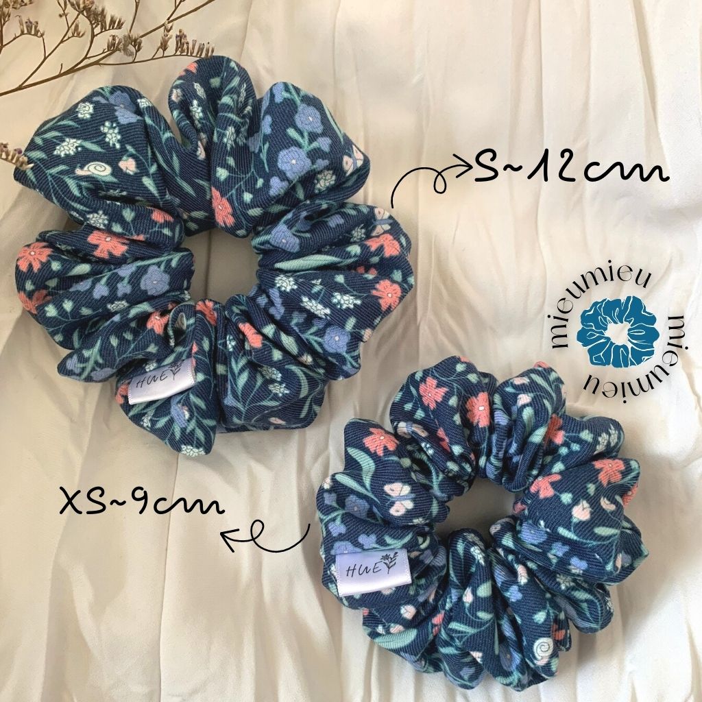 Cột tóc scrunchies handmade hoạ tiết hoa xinh xắn S1073