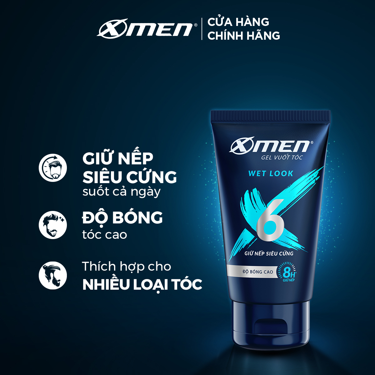 Gel vuốt tóc X-men Siêu cứng và bóng tóc 150g