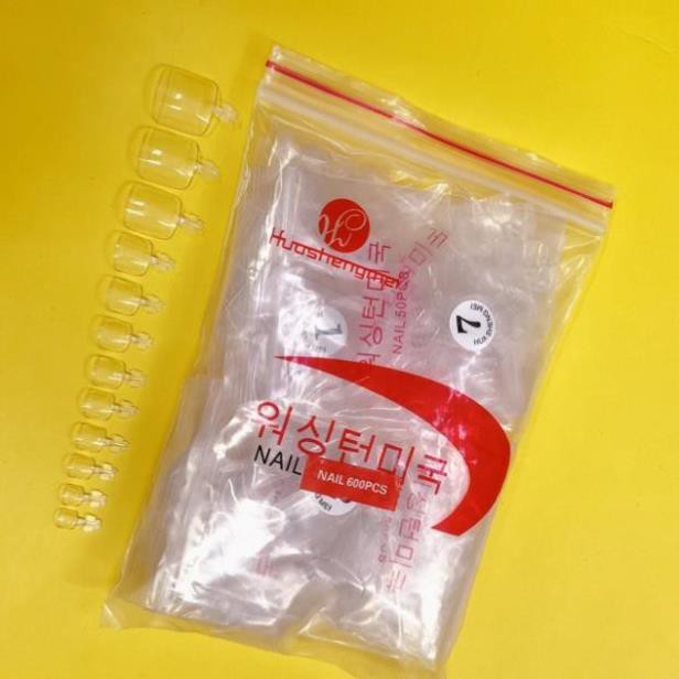 Móng úp chân HSM phom chuẩn - Túi 600 móng ốp giả đủ size