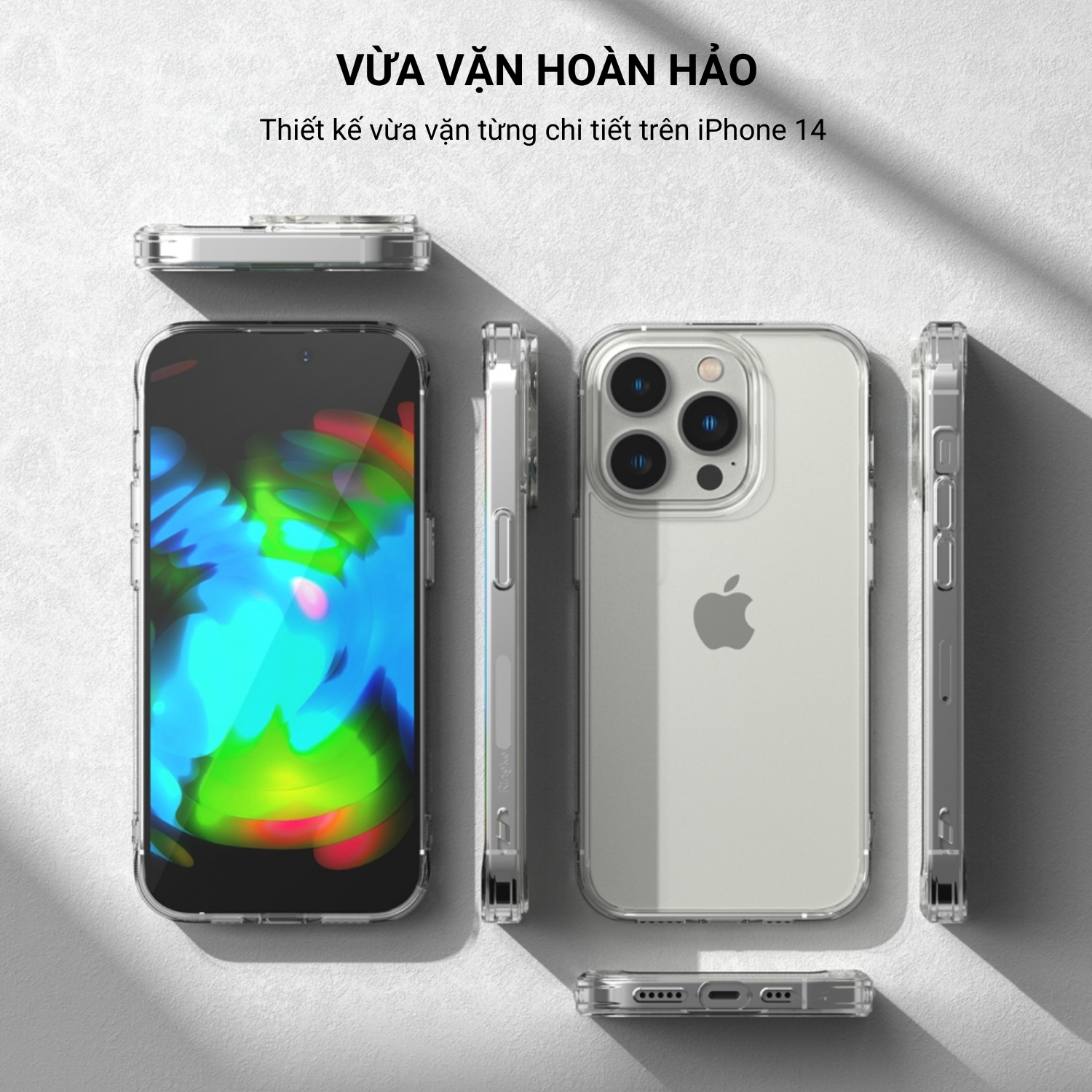 [Chính hãng] Ốp trong suốt Ringke Fusion cho iPhone 14 / 14 Plus / 14 Pro / 14 Pro Max