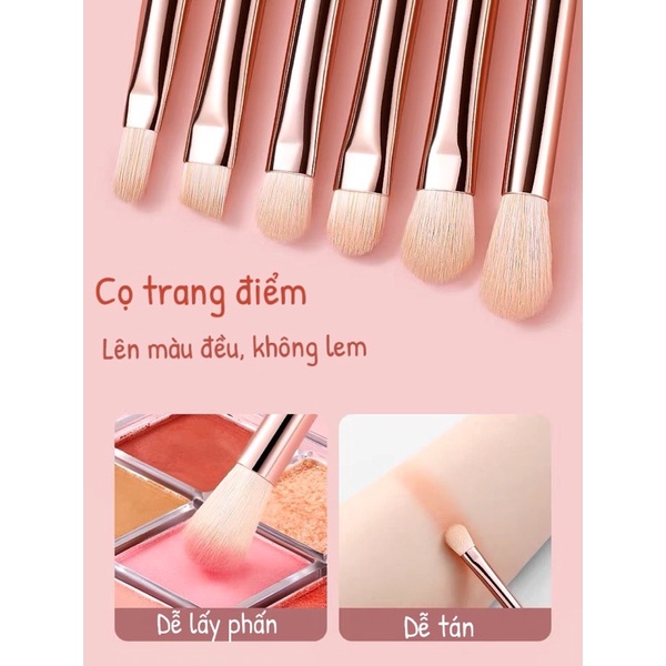 CRUSH Cọ Trang Điểm/bộ Cọ Trang Điểm/bộ Make Up Đầy Đủ Chải 8 Que Bằng Hộp Nhựa