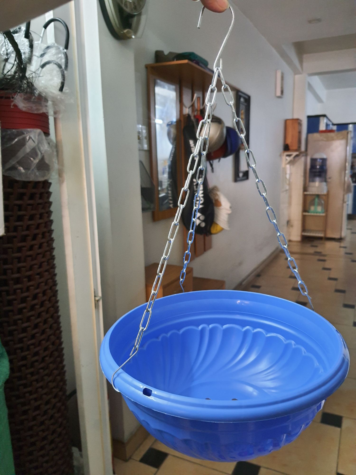 combo 5 chậu treo dây xích đường kính 26cm.