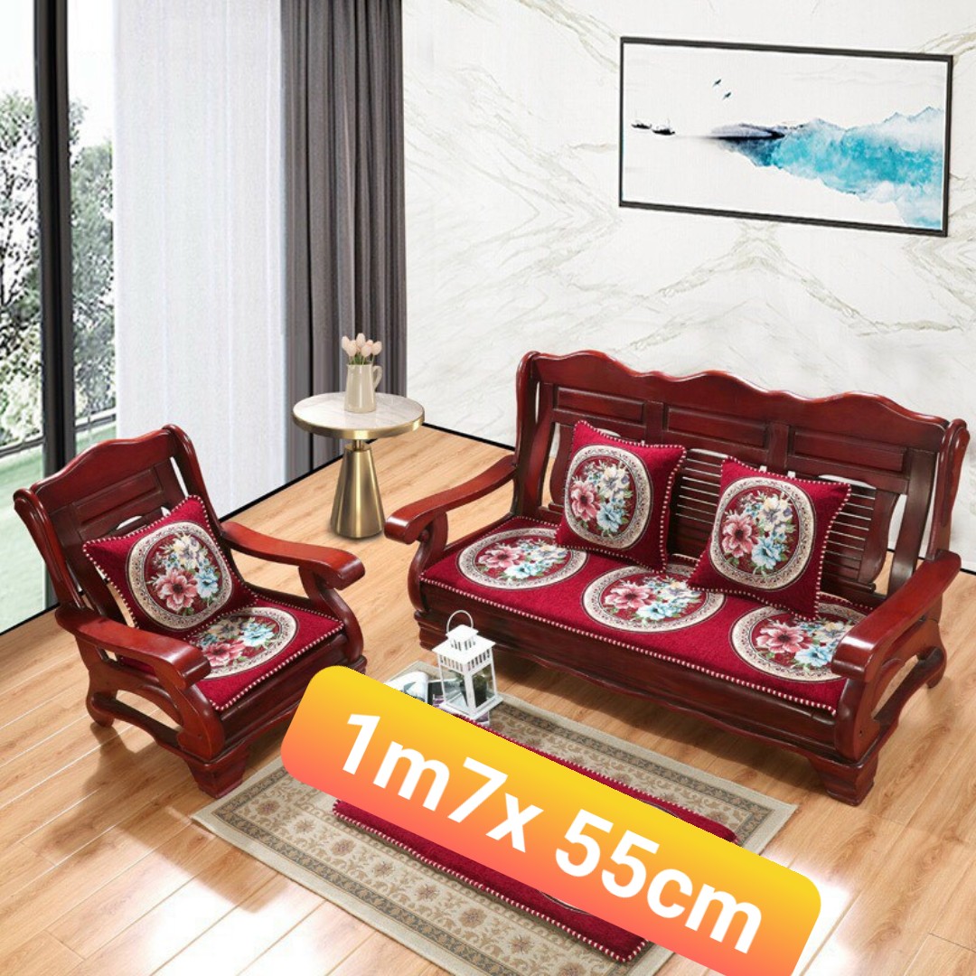 Nệm ghế thảm ghế 1m7 x55 loại đẹp mới có kèm ảnh thật