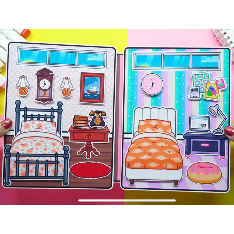 Ngôi nhà búp bê giấy Classic vs Modern
