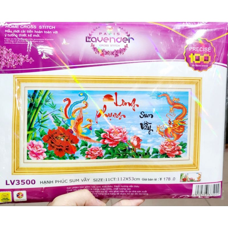 Tranh thêu chữ thập Long phụng sum vầy DLH-YA469-Ngọc Thịnh