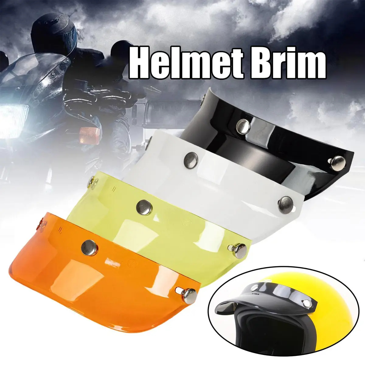 Mái che gắn mũ bảo hiểm chính hãng - 3 nút bấm