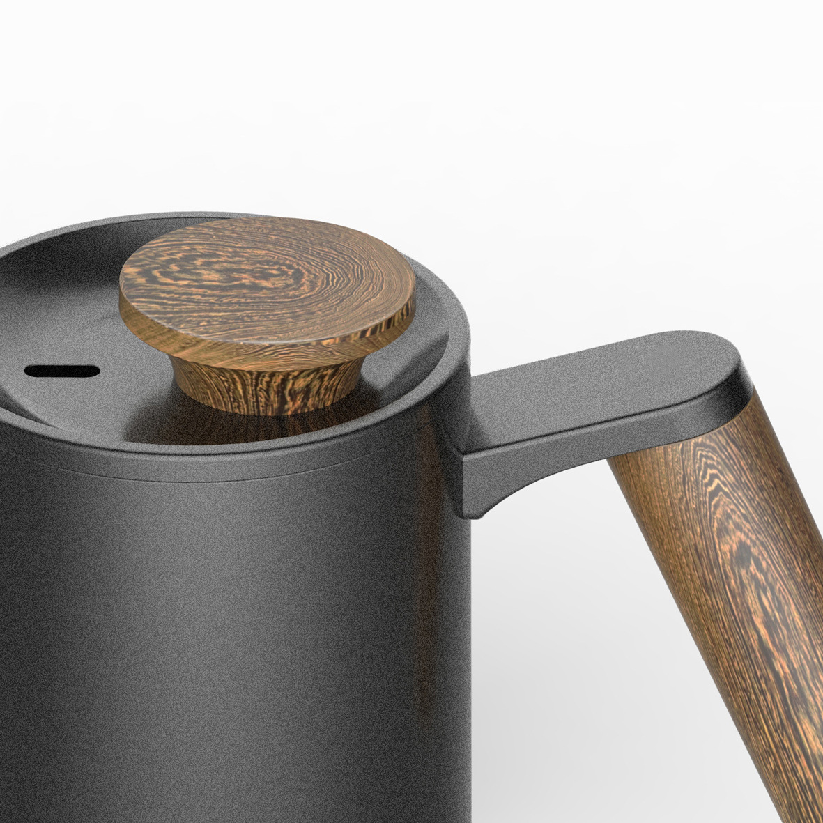 Ấm rót cà phê vòi ngỗng, ấm pha pour over, drip cán gỗ