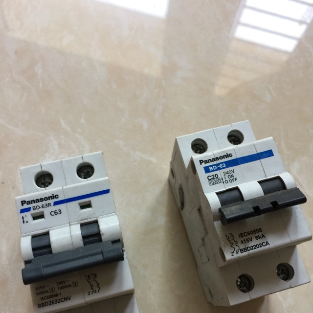 Cầu dao tự động MCB 2P 6A đến 2P 63A 6kA Panasonic