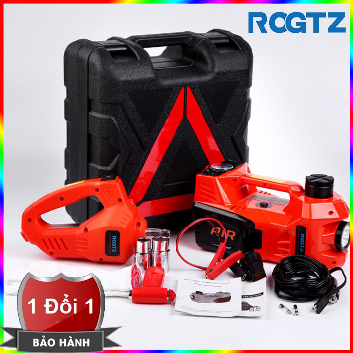 [Trả góp 0%] Bộ kích gầm ô tô 12V kiêm bơm lốp xe hơi 2 trong 1 + Máy bắn ốc - Con đội điện bơm hơi cho ô tô xe hơi + Dụng cụ tháo ốc ROGTZ - Bộ nâng kích gầm điện kiêm máy bơm lốp và máy siết ốc ô tô đa năng 3 trong 1 ROGTZ TY-155EHJS