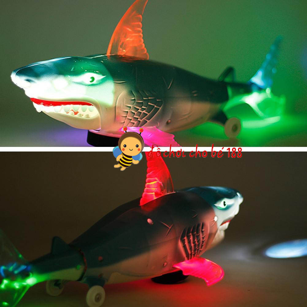 ĐỒ CHƠI CÁ MẬP CHẠY PIN. CÓ NHẠC, ĐÈN LED ĐỦ MÀU