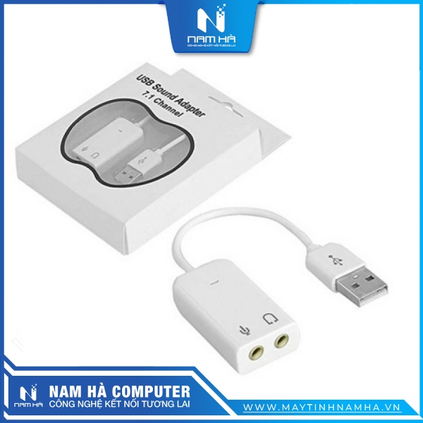 Cáp chuyển USB to Sound Card 7.1 (Chuyển âm thanh từ USB ra 3.5)