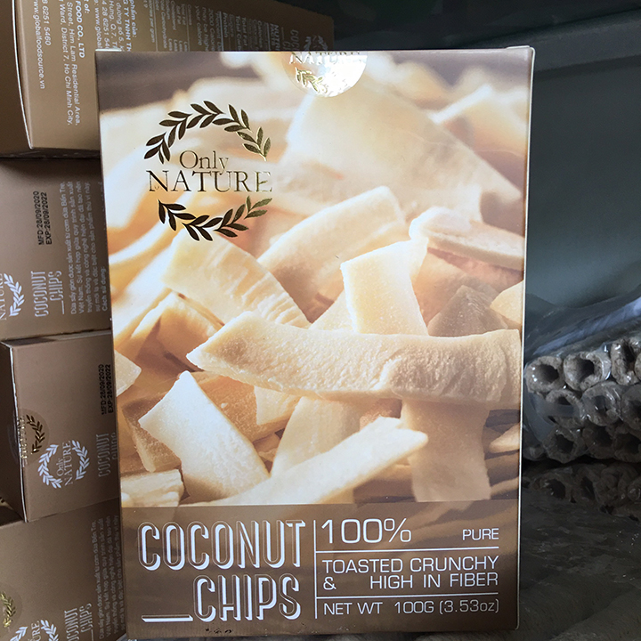 Dừa sấy giòn COCONUT CHIPS Túi (100g)-HÀNG CÔNG TY