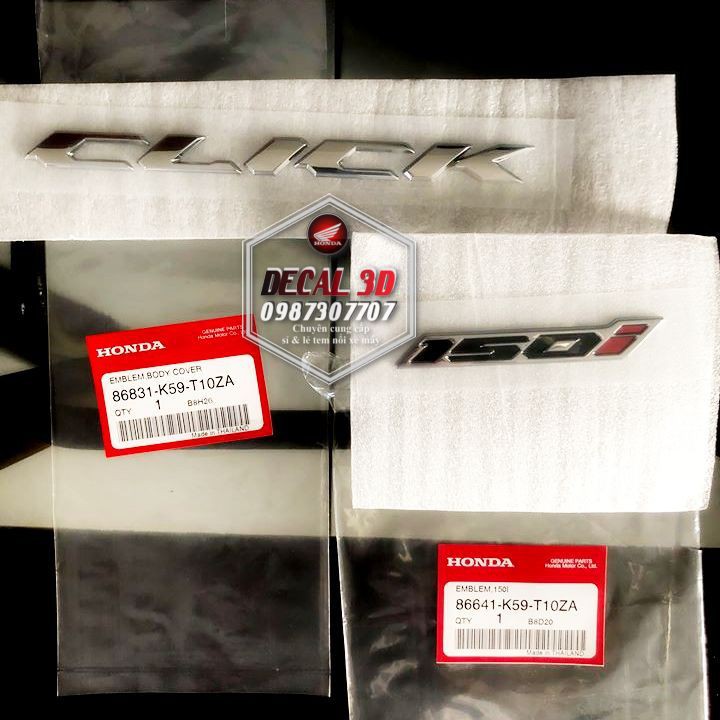 TRỌN BỘ TEM NỔI HONDA CLICK THÁI 2019  NHẬP KHẨU THÁI LAN