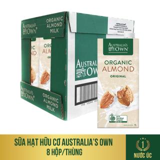Sữa hạt Hạnh Nhân Hữu Cơ Australia s Own Organic vị cơ bản thùng 8 hộp 1L, không đường, không cholestorol, nhập khẩu trực tiếp từ Úc, không chứa chất chống đông, chứng nhận hữu cơ từ Châu Âu thumbnail