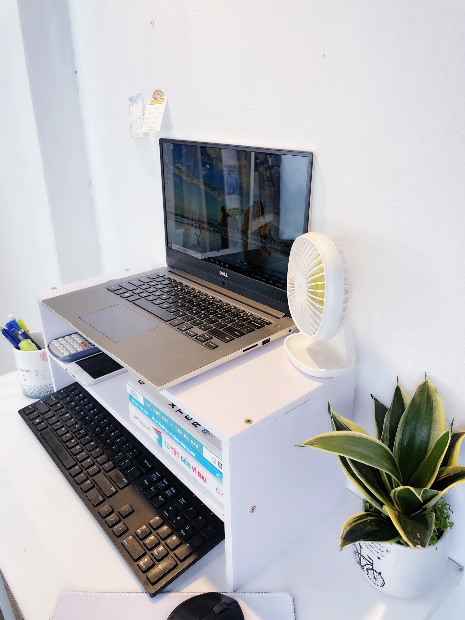 Kệ để máy tính 2 tầng lắp ghép