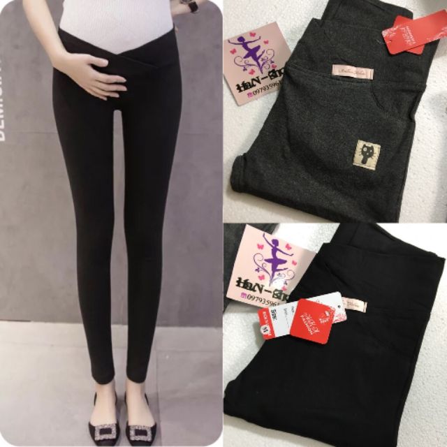 [Hoàn Tiền 6%] Quần bầu cạp chéo cotton Dài - Lửng co giãn 4 chiều cho mẹ bầu mặc đi làm, đi chơi, ở nhà, đủ size S, M, L, XL, 2XL