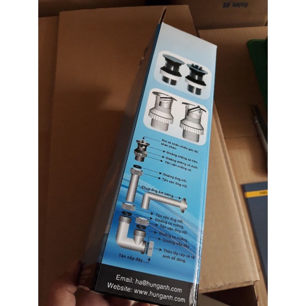 LV01 - Bộ xả lavabo lật (có xi) HÙNG ANH