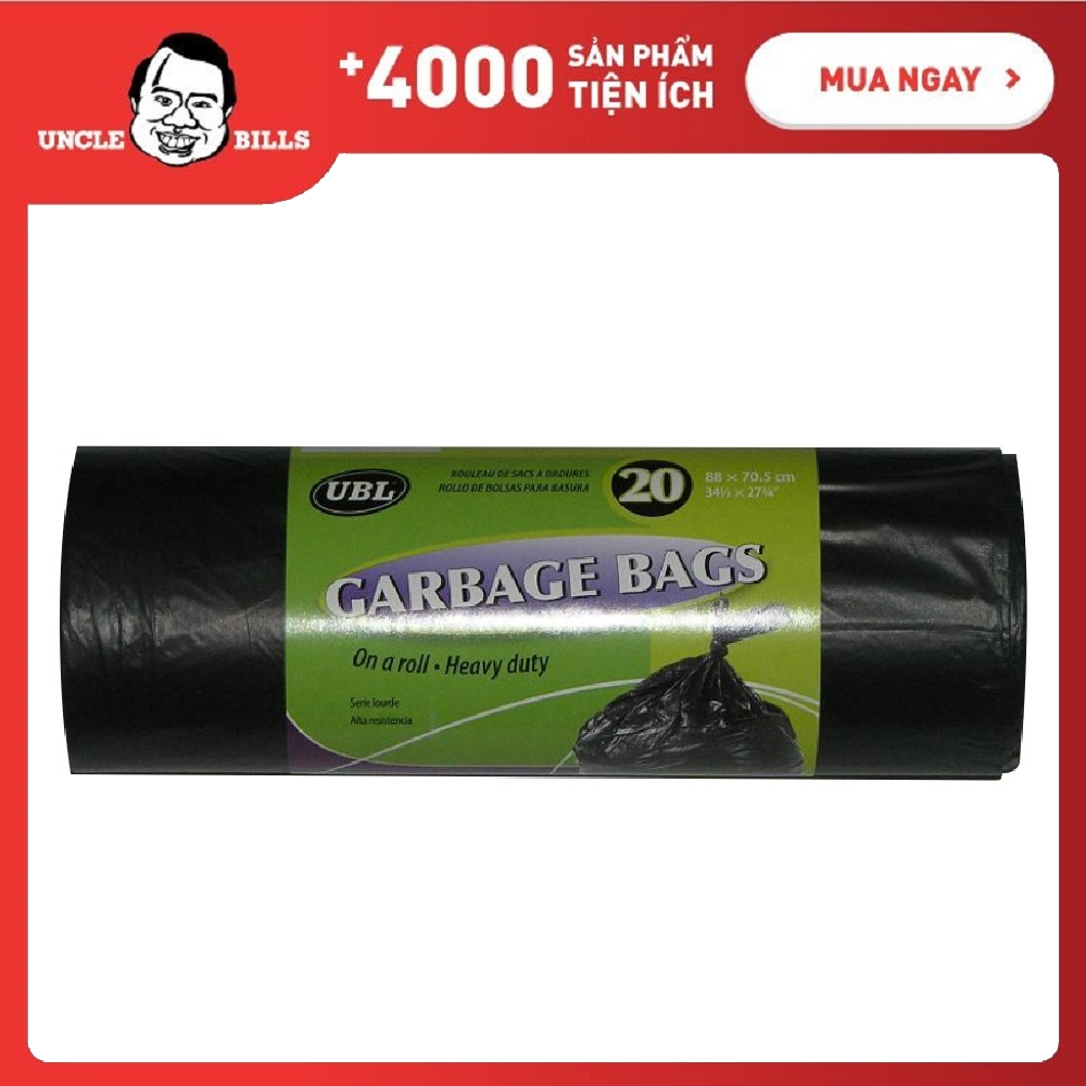 20 Túi Rác Cuộn Tròn Màu Đen UBL BC0150