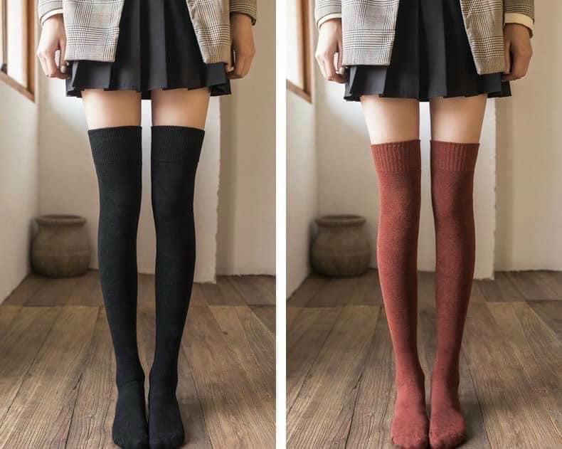 Tất len đùi cao cổ, thời trang cực ấm áp cho mùa đông