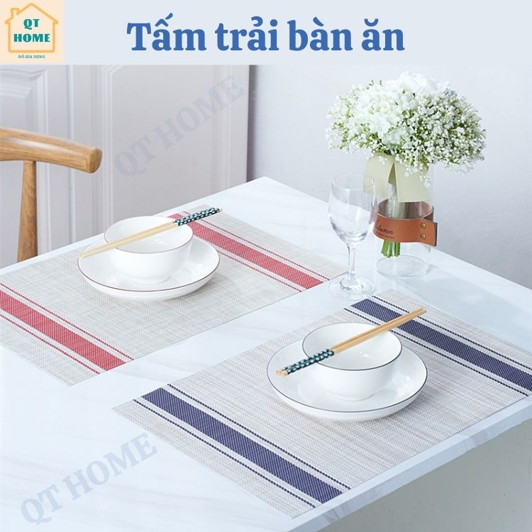[HCM]Tấm Trải Lót Bàn Ăn Kiểu 2 Sọc