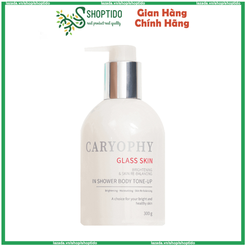 Kem Dưỡng Ẩm Trắng Da 3in1 Glass skin in Shower Body Tone up Caryophy