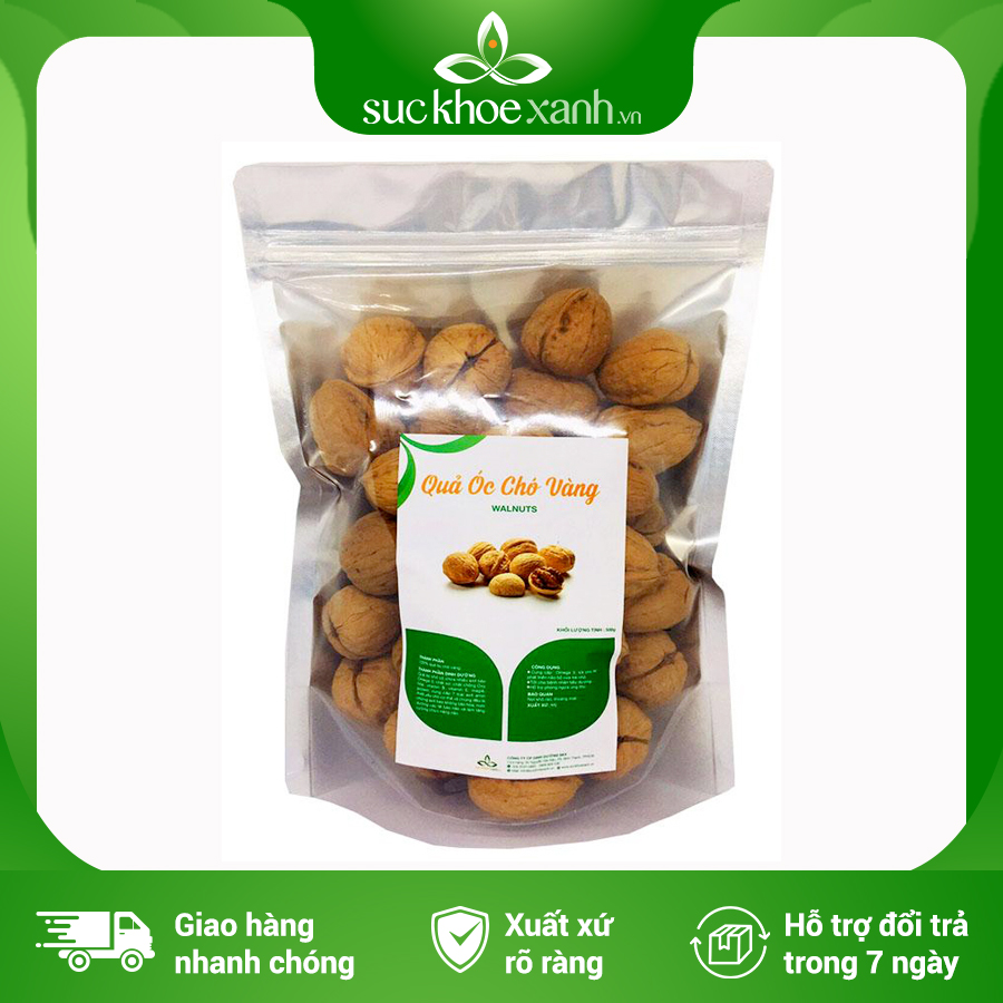 Quả óc chó vàng Chandler cung cấp Omega3 Sức Khỏe Xanh - 500g/túi - Nhập khẩu Mỹ chính hãng