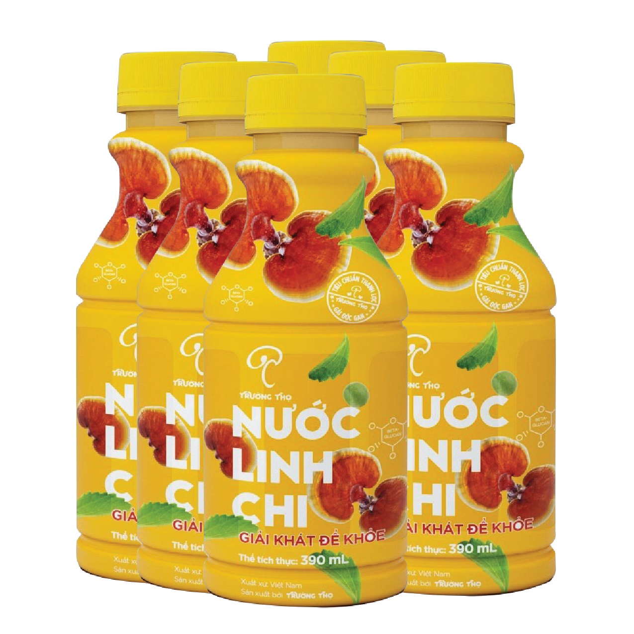 Nước Linh Chi Trường Thọ - Lốc 6 chai (390ml/chai)