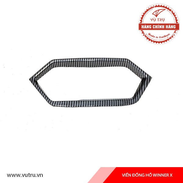 Viền đồng hồ xe Winner X xi trắng, carbon - Chính hãng Universe