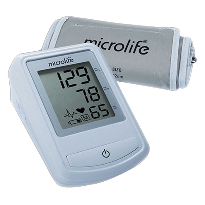 Máy đo huyết áp bắp tay Microlife 3NZ1 1P - Phát hiện rối loạn nhịp tim, thao tác một chạm, màn hình LED lớn