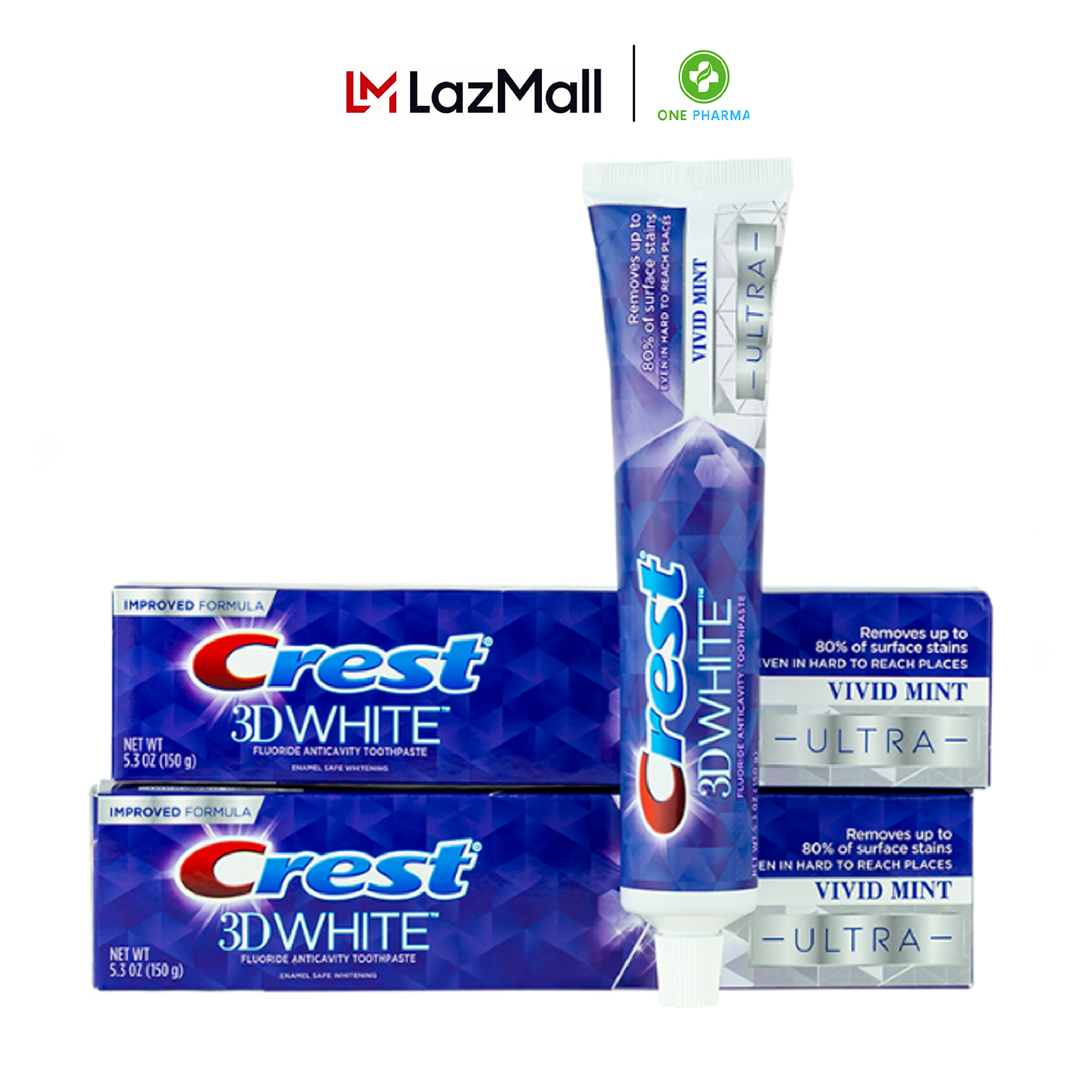 Crest 3D White Pro Advanced Toothpaste for Brightening Teeth - 147g